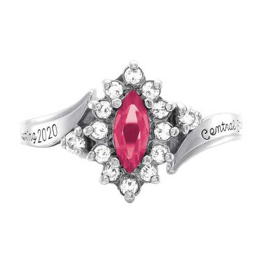 Champlain College Women's Allure Ring with Cubic Zirconias